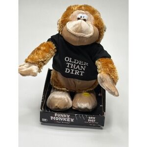 Spencer's Funky Monkey Older Than Dirt Dancing Singing Birthday Plush Toy 1968